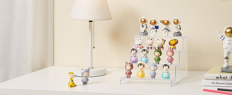 Lifewit 4 Tier Clear Display Stand for Perfume, Cologne, Fragrance, Skincare, Makeup, Cosmetics, Figures, Cupcake, Dessert