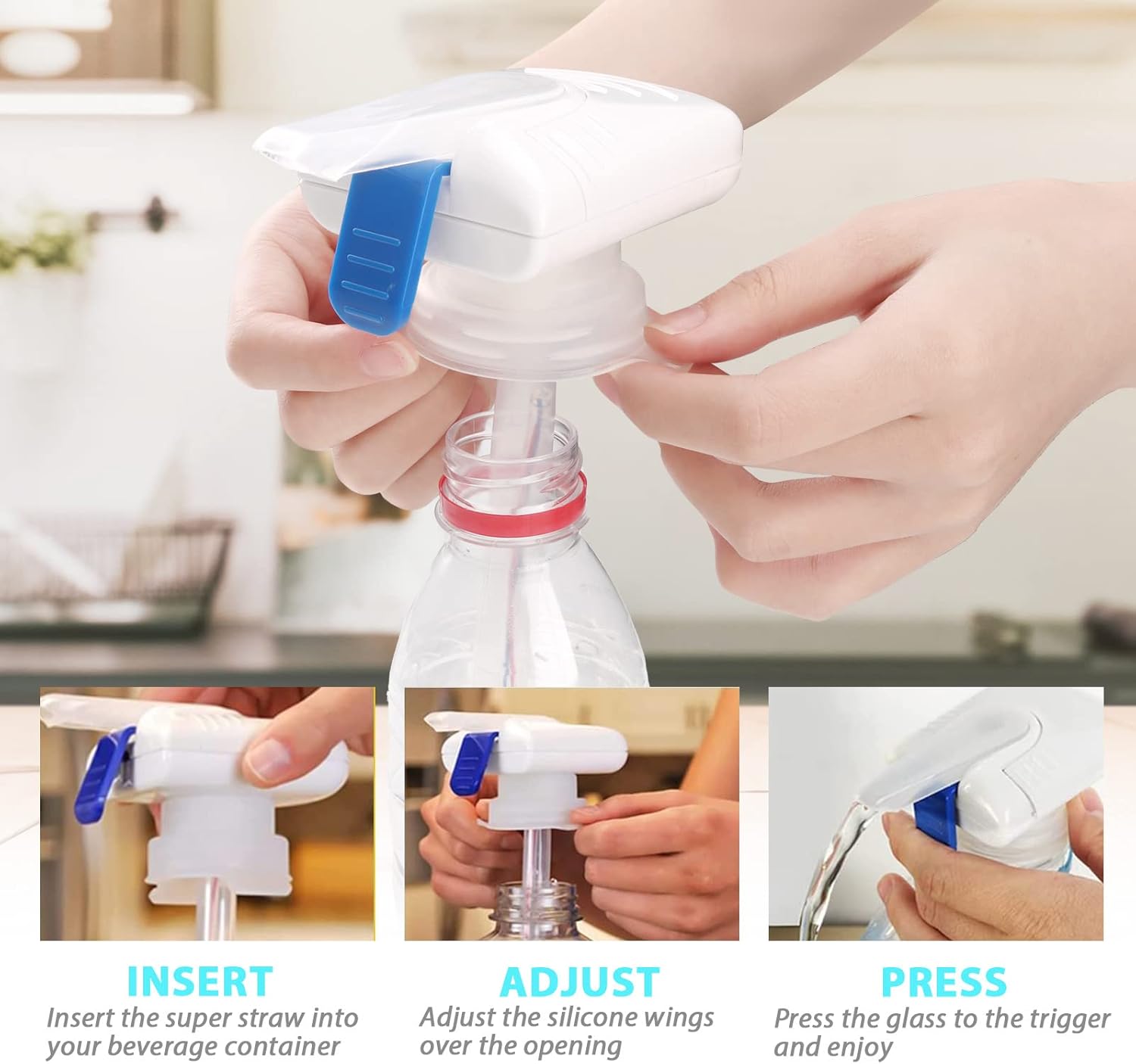Automatic Drink Dispenser Bowl Milk Dispenser for Fridge Gallon, for Outdoor & Home Kitchens, Ideal for Bottle Spice Storage Container Silicone