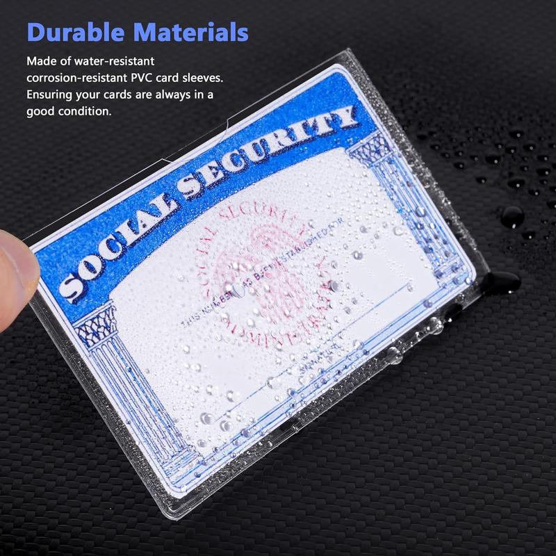 New Medicare Card Holder Protector Sleeves, Social Security Card Protector, 24 Mil Clear PVC Water Resistant Plastic Sleeves for New Medicare/Social Security/Business/ID/Credit Cards,CHRISTMAS GIFTS