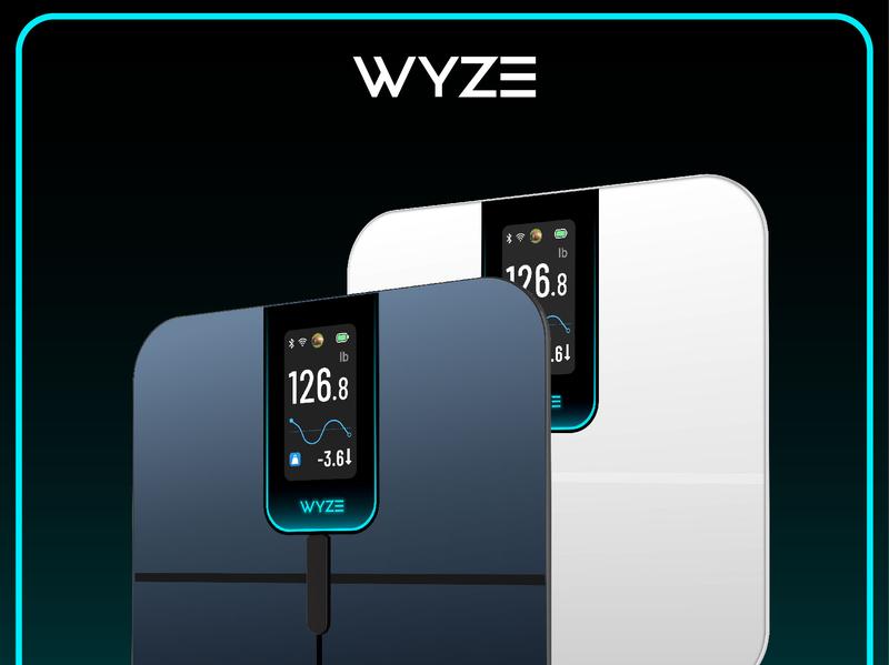 Wyze Scale Ultra — Wi-Fi Smart Weighing Scale, Huge 4.3" Screen —  Step-On Body Composition Measurements (Track Weight, BMI, Fat/Fit Goals)