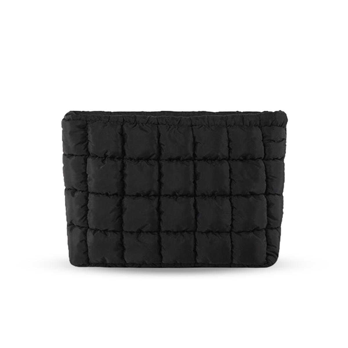 Solid color quilted design clutch bag, large capacity zipper travel storage bag, women's portable travel storage bag, back to school season, suitable for daily commuting and travel, school portable bag Solid color quilted design clutch bag, large capacity zipper travel storage bag, women's portable travel storage bag, back to school season, suitable for daily commuting and travel, school portable bag