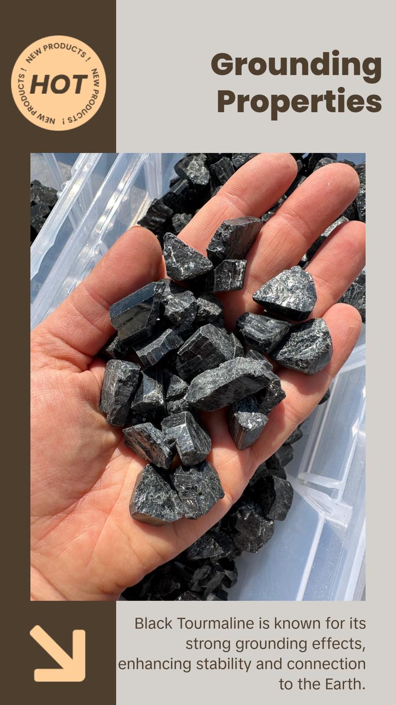 Raw Black Tourmaline Stone - Grade A (Small)