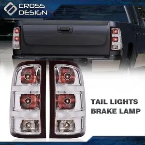 CROSSDESIGN Fit For 2007-2013 GMC Sierra 1500 2500 3500HD Tail Lights Lamps Left+Right