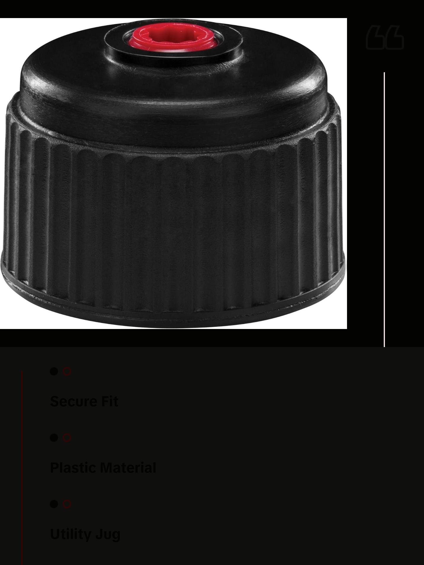 VP Racing Fuels Replacment Cap for Plastic Utility Jug Black VP Racing Fuels Replacment Cap for Plastic Utility Jug Black