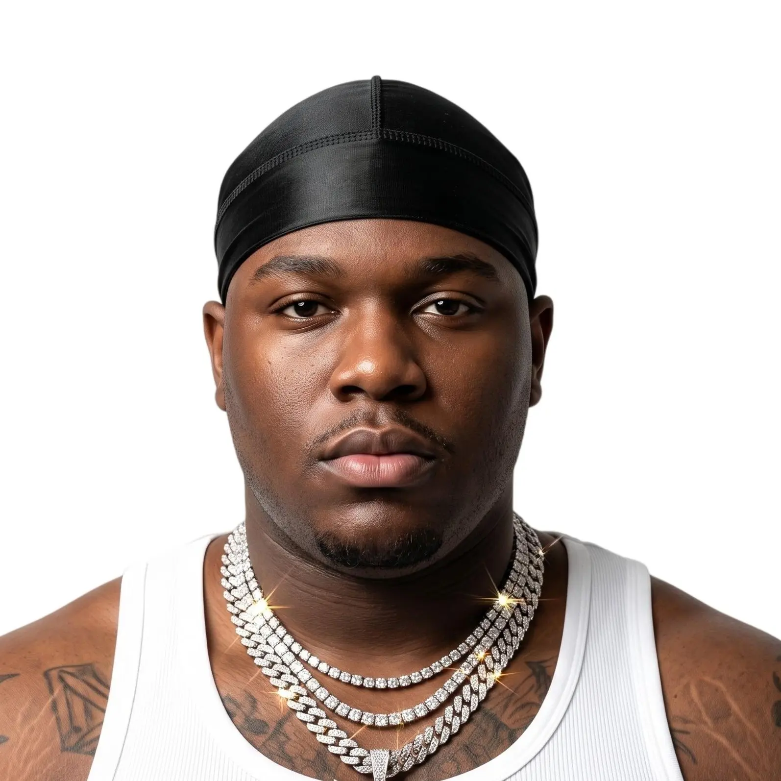 No Line Silky Durag Wave Cap for Men Ultimate Compression Wave Beanie Stay On All Night for 360 Waves