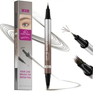 Precision Defining Dual-Ended Eyebrow Pencil, Ultra-Fine Tip For Hair-Like Natural Strokes, Portable And Easy-To-Use Design, Creates Defined Brows And Winged Eyeliner, For Daily Commute And Office Makeup, Suitable For Beginners And On-The-Go Use