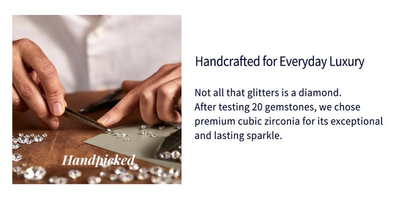 Turandoss Handcrafted Tennis Necklace in 14K Gold Plating | Graduated CZ Stones, Adjustable – Valentine’s Gift