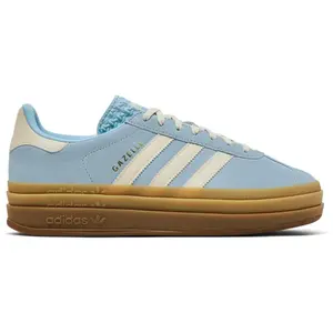 Adidas Originals Women's Blue/Cream Gazelle Bold Sneakers, JQ7776 (No Box)