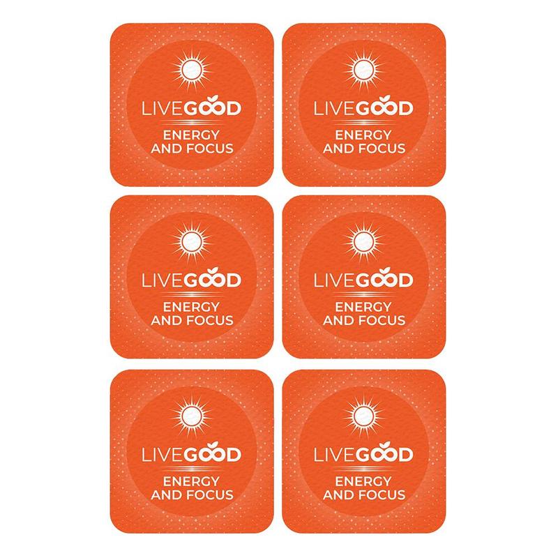 LiveGood AM Energy and Focus Patches Natural Vitamin Patch for Steady Energy Mental Clarity and Alertness 8 Hour Transdermal Support