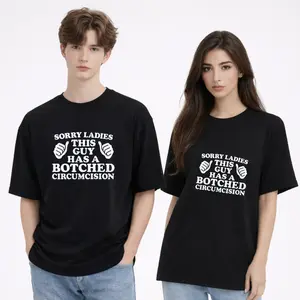 Funny Sorry Ladies This Guy Has A Botched Circumcision T-Shirt | Sarcastic Self-Deprecating Black Tee | Humorous Witty Statement Top | Viral Aesthetic Unisex Casual Shirt | Premium Soft Cotton Apparel | Best Gag Gift for Men | Bold Graphic Art Tee