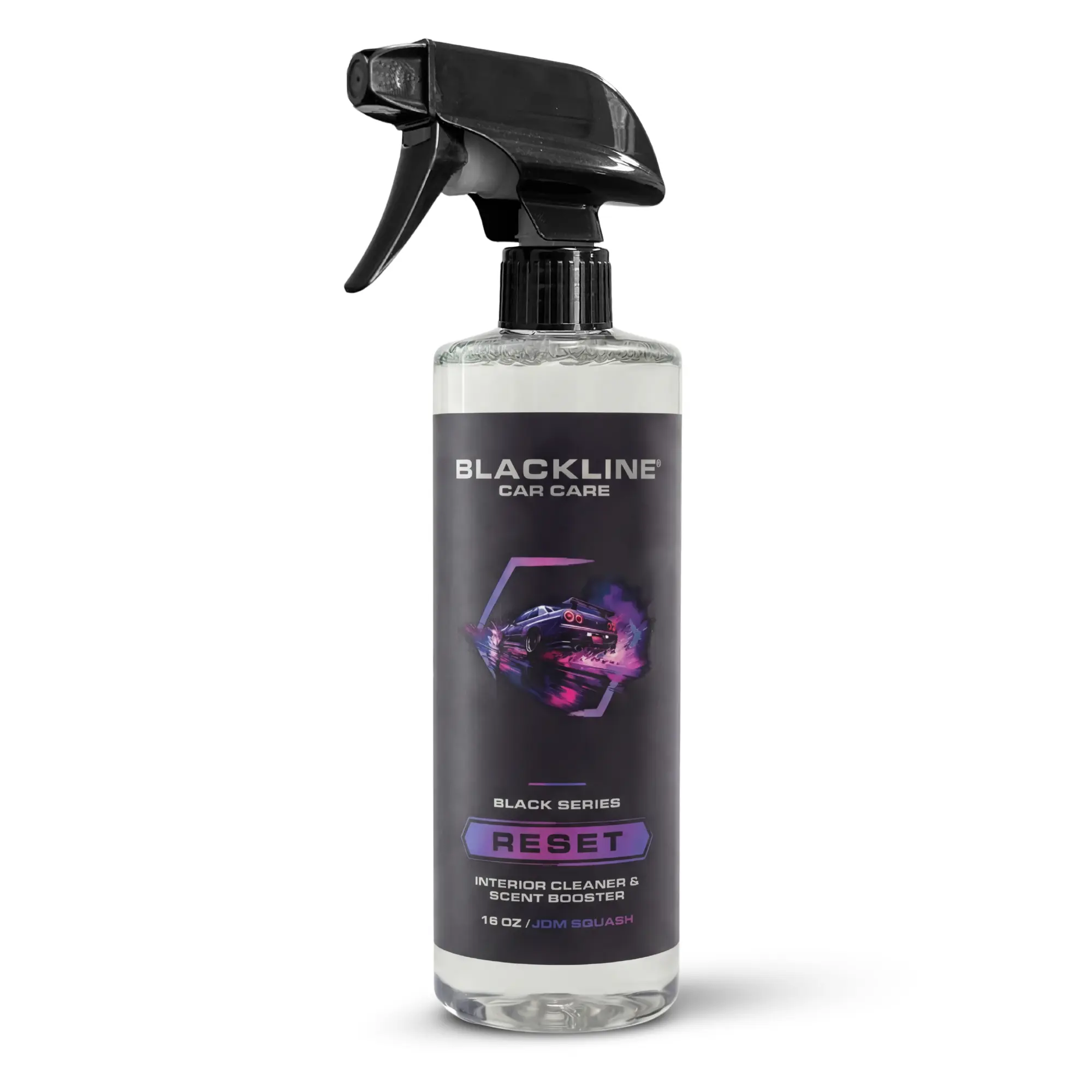BLACKLINE RESET Scented Complete Automobile Cleaner - Soft Scent Booster, 6 Signature Scents (JDM Squash, Teakwood Aroma), Surface-Safe Formula, Streak-Free Finish, Safe on Leather, Suede & Luxury Furniture - Auto Detailing & Car Care Supplies, Auto Detai