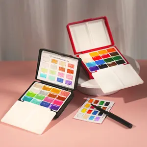 Portable Watercolor Paint Set Travel Friendly Non-Toxic for Artists Beginners