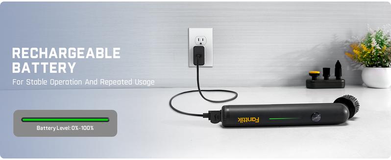 Fanttik G9 Nano Electric Spin Scrubber, Cordless Power Grout Brush, Type-C Fast Charging with LED Power Display, IPX7 Waterproof, 8 Replaceable Heads for Cleaning Grout, Corners, Crevices