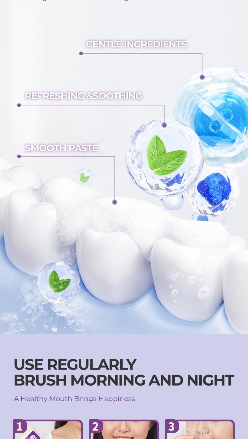 Kreain Nature 4 Tooth Refresh Toothpaste for Fresh Breath Prevent Tooth Loss with Natural Ingredients Gentle Care for Tooth Sensitivity Toothache Loose Teeth Bad Breath