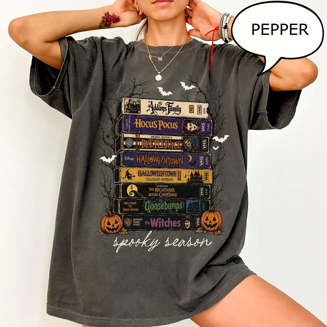 Comfort Colors Spooky Season T-Shirt, Vintage Halloween Shirt, Book Lover Gift