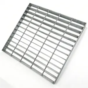 23.6X23.6 Galvanized Steel Drain Grate, B125 Class Sewer Grate, Weather-Resistant Outdoor Drain Cover, Heavy Duty Channel Grate, Silver Square Drainage Grate (19.7inX19.7inX1.96in)