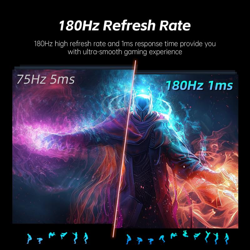 KTC 25" 180Hz FHD 1920*1080P Fast IPS Gaming Monitor, 128% sRGB Frameless Computer Monitor, HDR10, Adaptive Freesync & G-Sync, Eye Care PC Gamer Monitor, HDMIx2, DP, VESA Mountable, Tilt Adjustable, H25T7