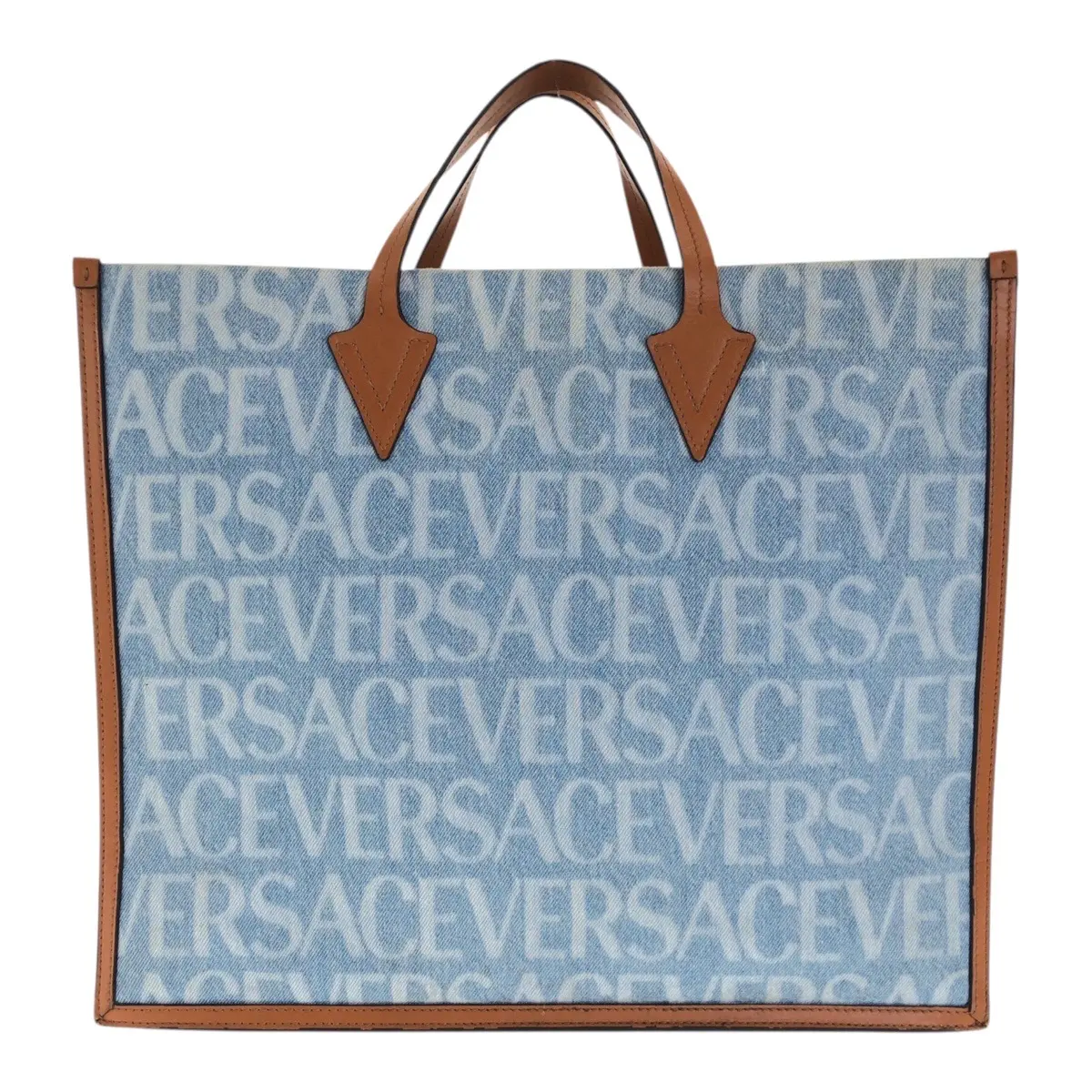 Pre-owned VERSACE Canvas Tote Bags Denim Tote Bag