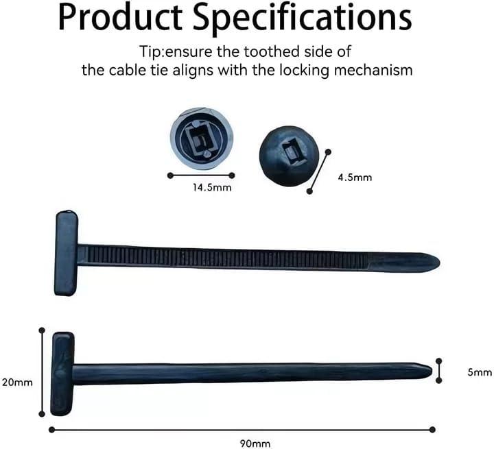 30/50/100 Pcs Nylon Universal Cable Tie Buckle, 2026 New Upgrade Heavy Duty Self-Locking Rivet Zip Ties Holder, Multifunctional Cable Tie Buckle for Car Daily Repair, Home, Office, Workshop