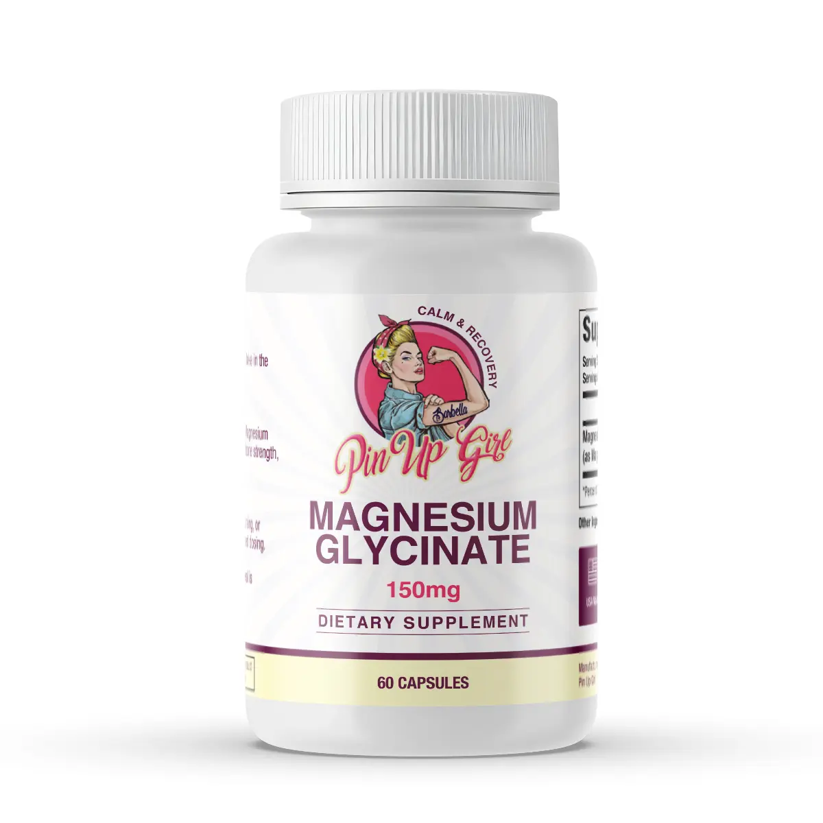 PIN UP GIRL Magnesium Glycinate | 150mg | Supports Muscle Recovery & Energy Supplement
