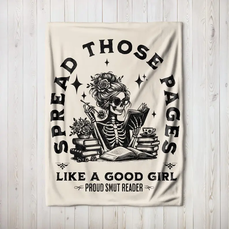 Spread Those Pages Smut Blanket, Bookish Gift, Bookish Blanket, Smut Blanket, Gift for Smut Lover, Reading Lover Gift, Reading Blanket