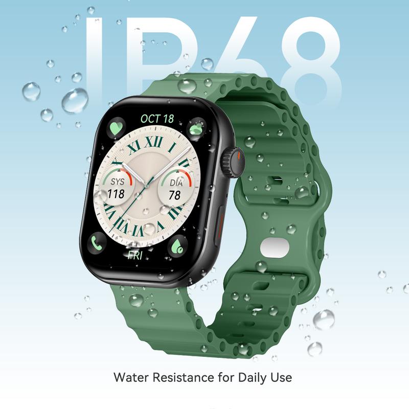 PINTEEK F39C Smartwatch – ChatGPT AI Voice Assistant, IP68 Waterproof, Wireless Charging, Bluetooth Calls, Heart Rate & Sleep Monitoring, Multi-Sport Modes, Step & Calorie Tracker, Durable Wearable