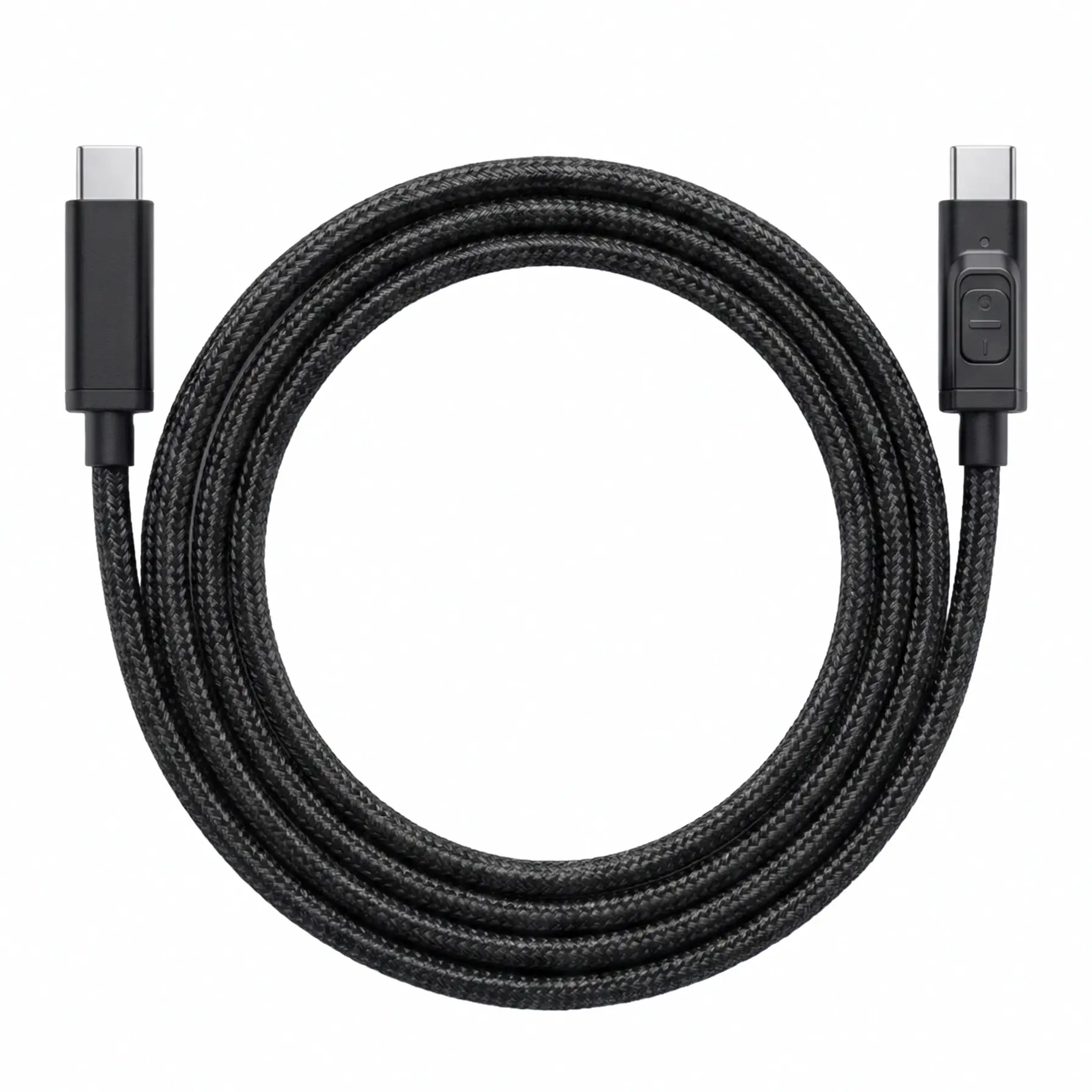 Data Blocker Charging Cable USB C-USB C, 60W 3A Fast Charge, Protection Switch Against Juice Jacking, Durable Security Cable