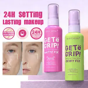 Mother's day gift Maycheering Get Grip! Matte & Dewy Fix Setting Spray 60ml - Waterproof Oil Control Makeup Setter, Prevents Smudging & Rubbing, Lightweight Long-Lasting Formula, All-Day Hold, Sensitive Skin Friendly, Dual Matte Dewy Finish