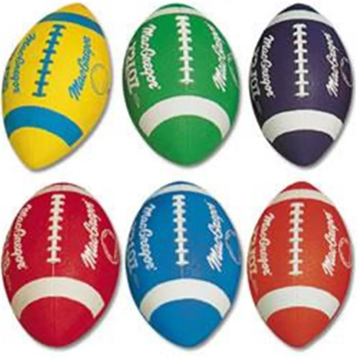 212 MAIN Multicolor Pebble Grain Official-Size American Footballs, Sport Ball Set for Football Training
