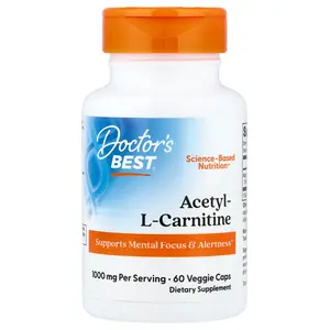Doctor's Best Acetyl-L-Carnitine, 60 Veggie Caps (500 mg Per capsule)
