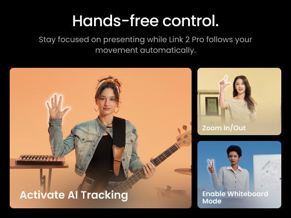 Insta360 Link 2 Pro – 4K PTZ Webcam for PC/Mac, 1/1.3” Sensor, Low-Light, AI Tracking, HDR, Directional Noise-Canceling Mics, Supports Stream Deck, Zoom, Teams, Twitch for Streaming or Meetings