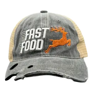 Fast Food Hat Funny Sarcastic Special Effect Graphic Novelty Hunting Cap Funny Hats Funny Hunting  Novelty Caps for Men Trucker Standard