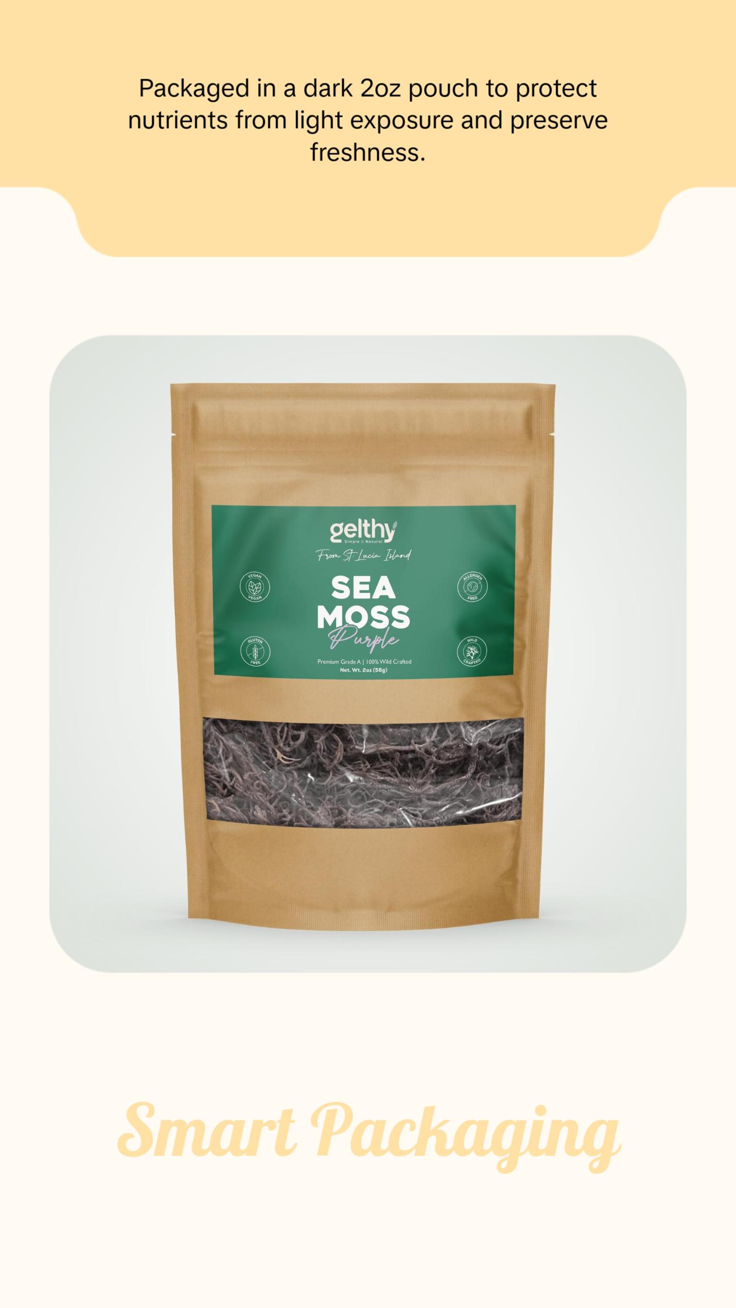 Organic Raw Sea Moss Dried Wildcrafted from St. Lucia