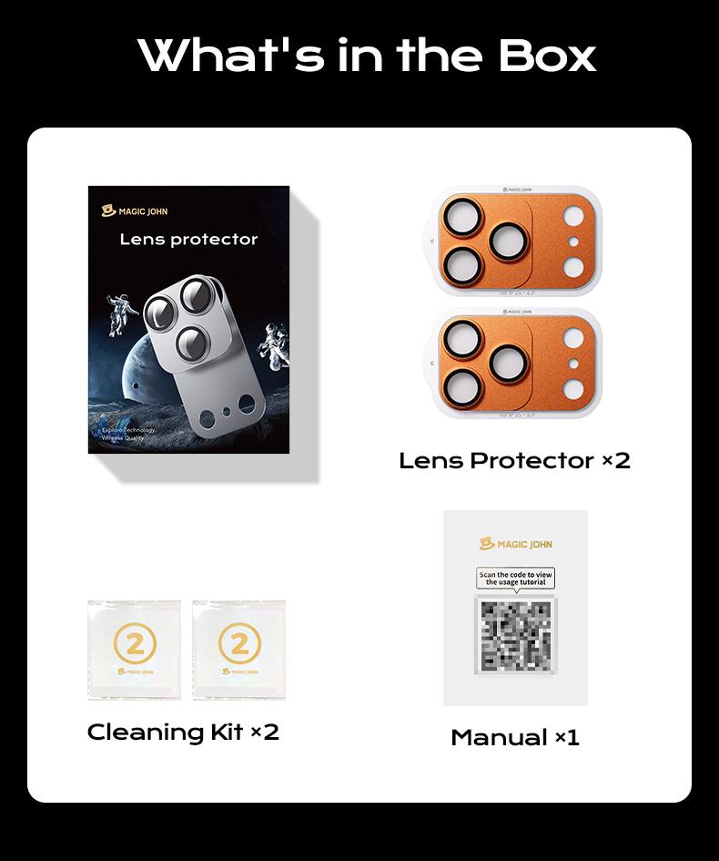 MAGIC JOHN Magnetic Lens Protector for iPhone 17 Pro/Max – 99% Transparency, Original HD Clarity, Scratch-Resistant, Durable, Magnetic Design for Easy Installation & Removal