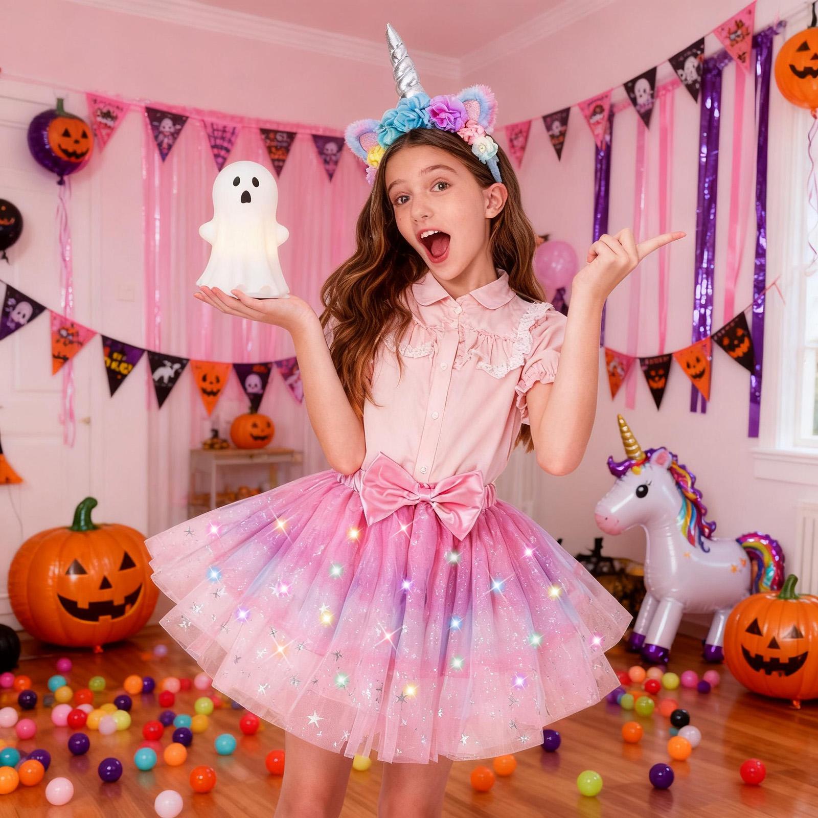 PinkSheep Girls Costume Set,Led Light Up Girls Tutu Skirt with Ear Headband Bow, Kid Party Outfit Costume Christmas PinkSheep Girls Costume Set,Led Light Up Girls Tutu Skirt with Ear Headband Bow, Kid Party Outfit Costume Christmas