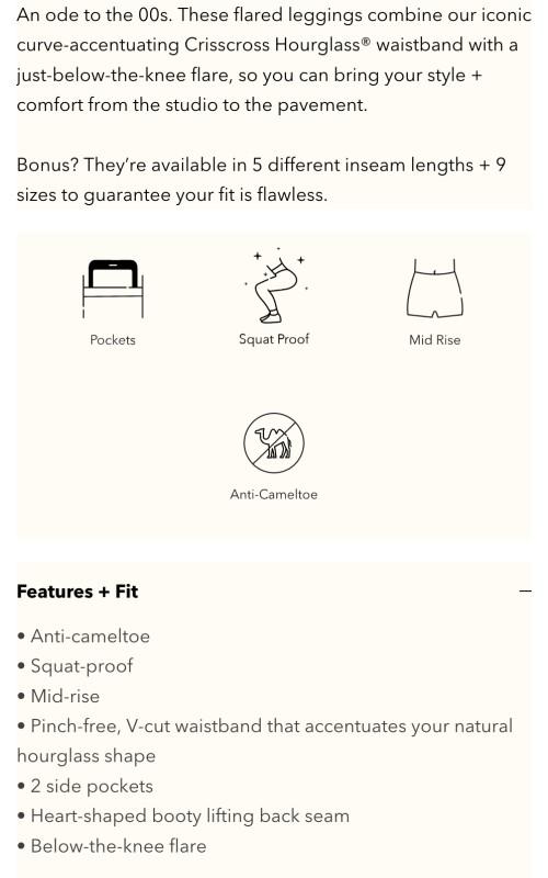 Crisscross Hourglass® Flared Legging with Pockets - Black