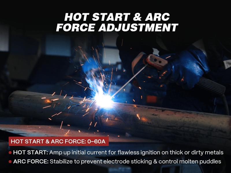 Arccaptain MIG165A MIG Welder 110V/220V, 2025 Newest [Large LED Display] 4 in 1 Gasless/Gas MIG/Lift TIG/Stick Welding Machine Multiprocess Welder Machine, IGBT Inverter Welder with Synergy, 2T/4T, Black Friday Deals, Chrsitmas Gift for Man and Dad