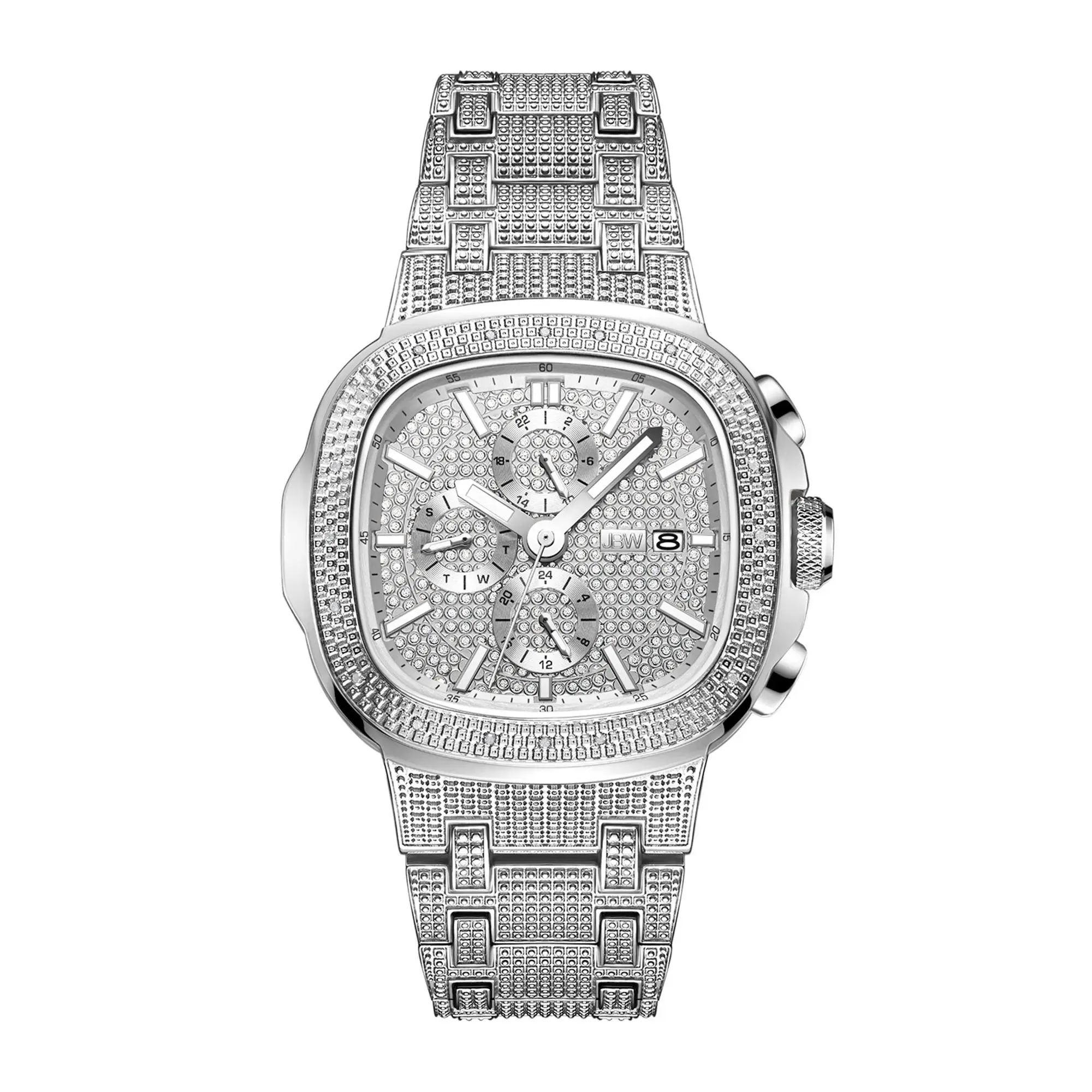 JBW Men's Heist 1/7 cttw Diamond Stainless Steel Watch