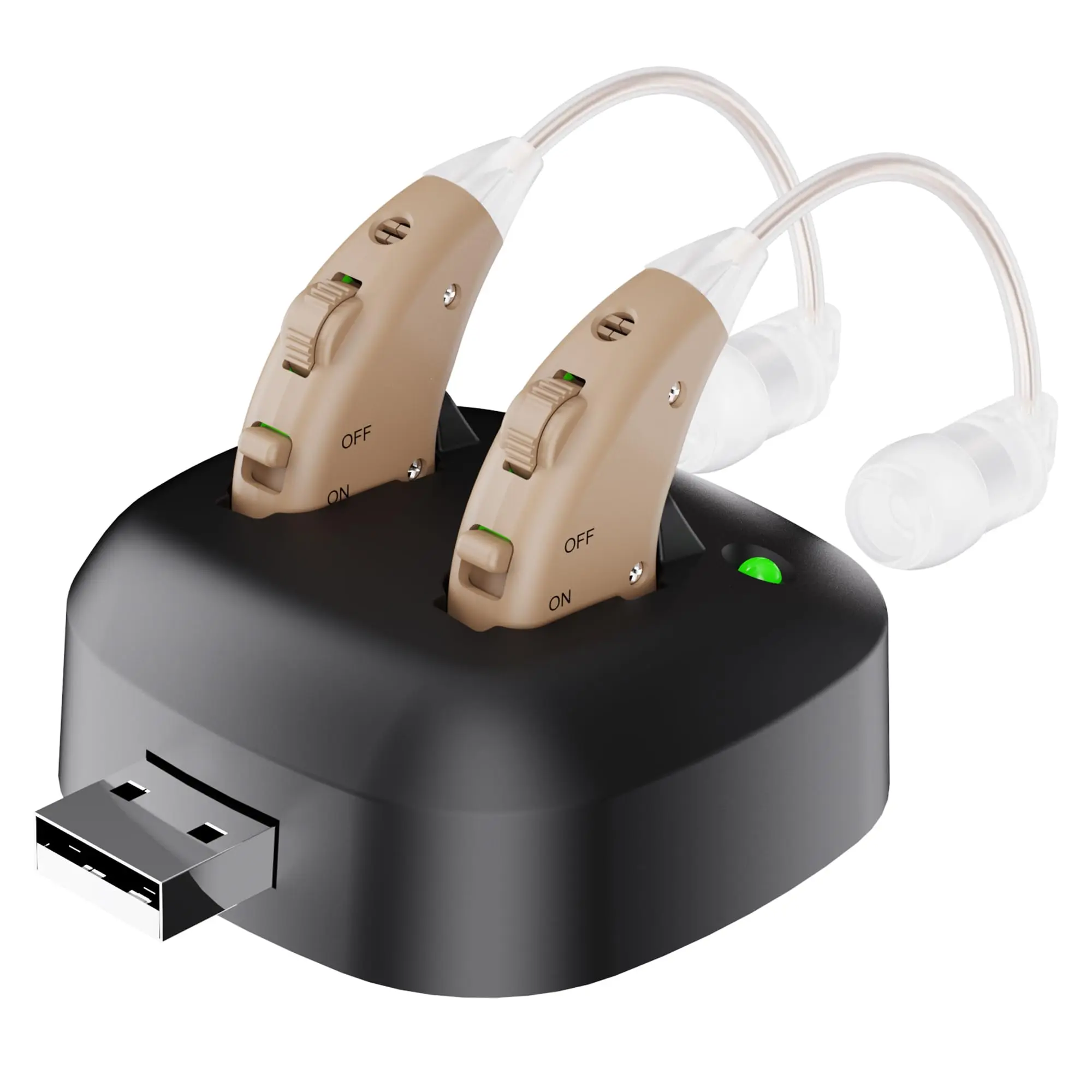 MEDca Digital Sound Amplifier, Behind-the-Ear Personal Listening Device, Comfortable Lightweight Design