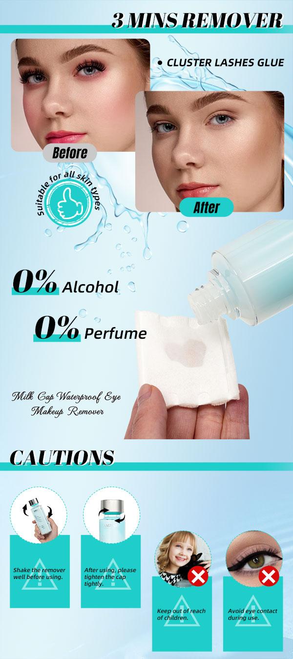 AMZGIRL 2in1 Eye Makeup Remover Water&Oil Cosmetic Lash Remover