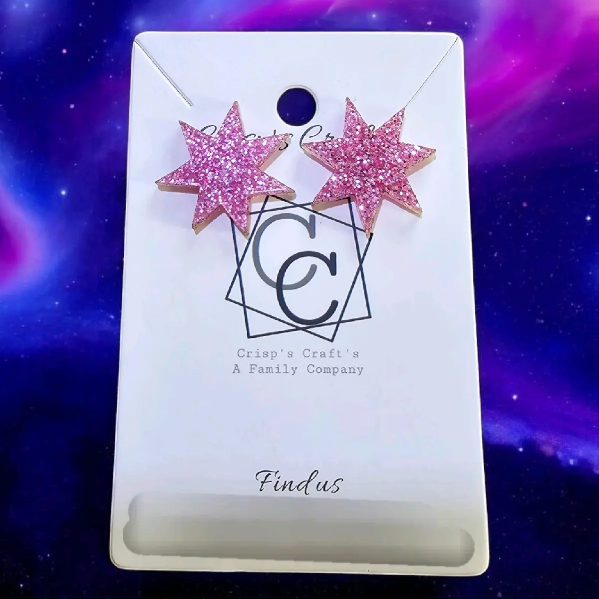 105) Acrylic Starburst Stud Earrings