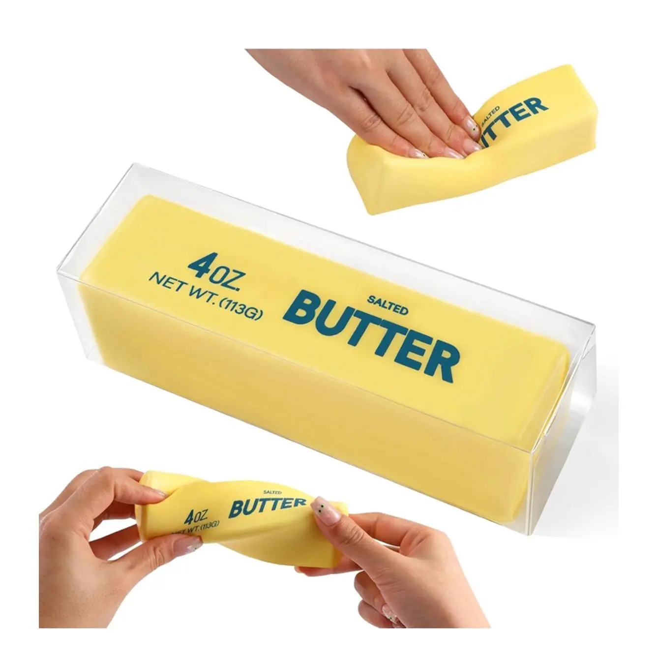Squishy Salted Butter 4oz Net Wt 113g Flexible Easy to Use Butter for Cooking and Baking