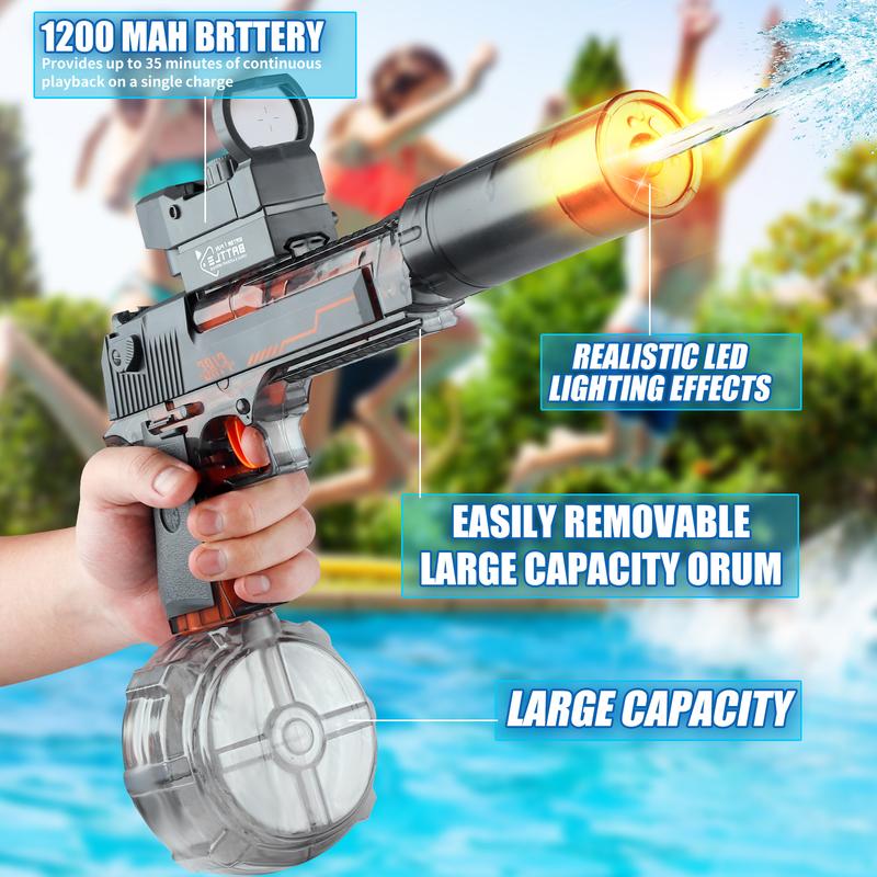 Electric Water Blaster Automatic Rechargeable Waterproof Pool Toy for Kids & Adults Fully Automatic Firing Long Range Blast Up to 30 Feet Eco Friendly Cost Effective - Waterblaster Electric Water Blaster Automatic Rechargeable Waterproof Pool Toy for Kids & Adults Fully Automatic Firing Long Range Blast Up to 30 Feet Eco Friendly Cost Effective - Waterblaster