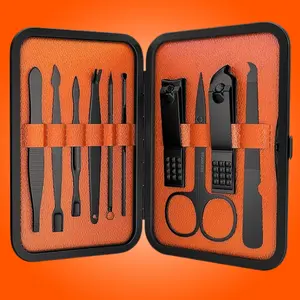 Mens 10-Piece Grooming Kit - Compact Nail Care Kit Includes Tweezers & Nail Clippers & Nail File, Scissors | WILD WILLIES