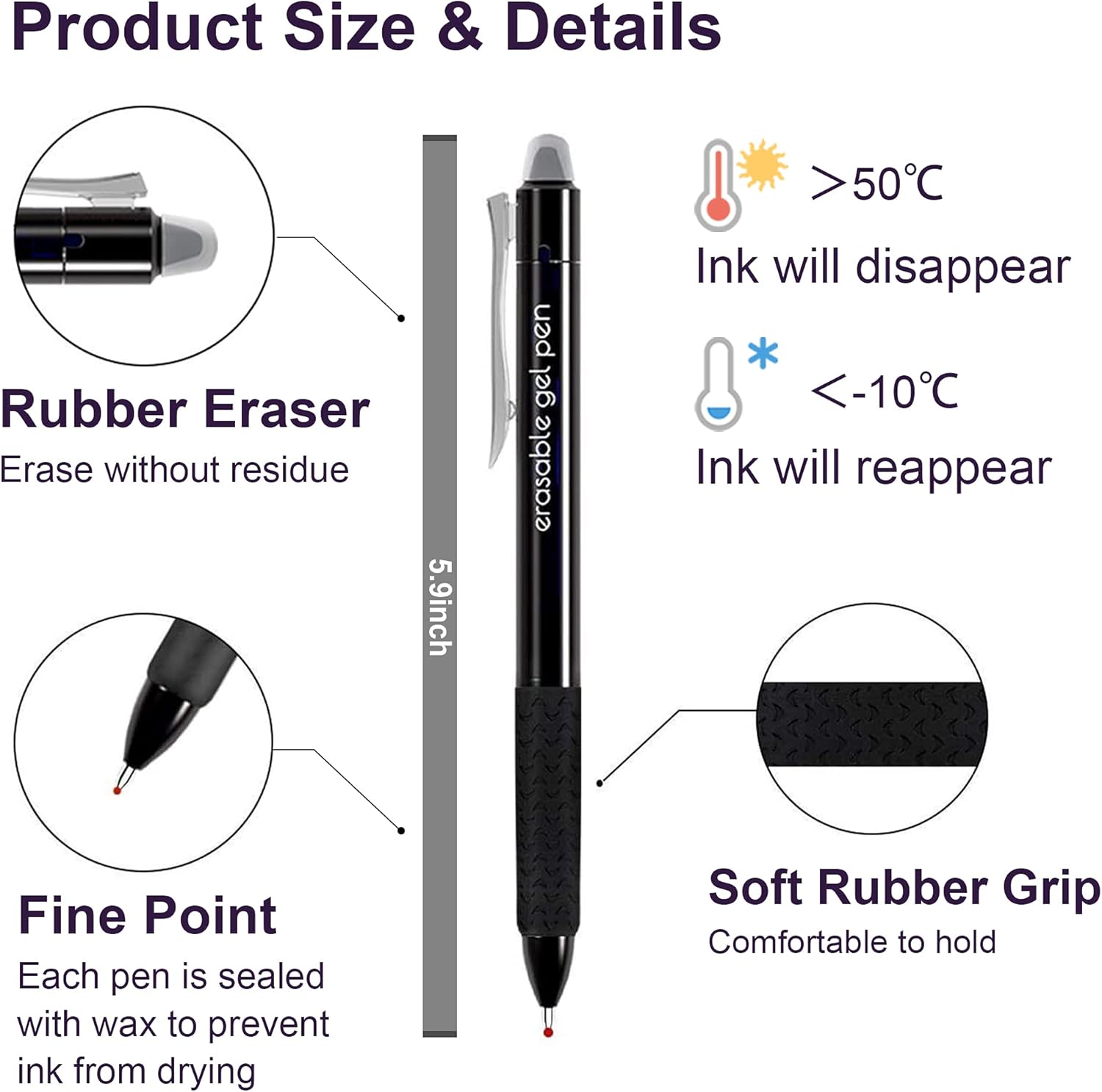 26 Pack Erasable Gel Pens, Retractable Fine Point Clicker Pens in 26 Assorted Colors, Smooth Writing and Easy to Use for Students, Teachers and Artists, Drawing Writing Planner and Crossword Puzzles,magical pen,gift,dealsforyoudays