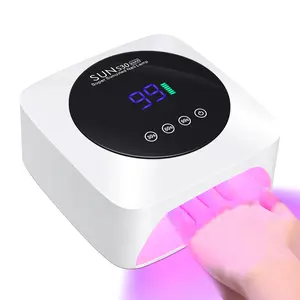 Cordless UV LED Nail Lamp for Gel Nails, Rechargeable UV Light, Professional Nail Dryer with 3 Timers, Automatic Sensor and Sensitive Mode for Fast Curing