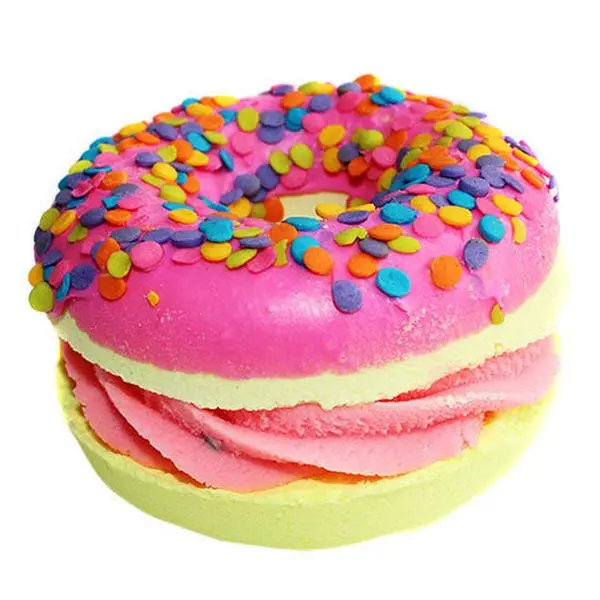 Cereal Milk Donut Sandwich Bath Bomb + Bubble Bar Bath