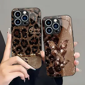 Suitable for [iPhone 14 Pro Max] high-end women's phone case🤩，the pattern is printed, not glitter; various leopard print patterns are available，drop-resistant and fingerprint-proof YM99