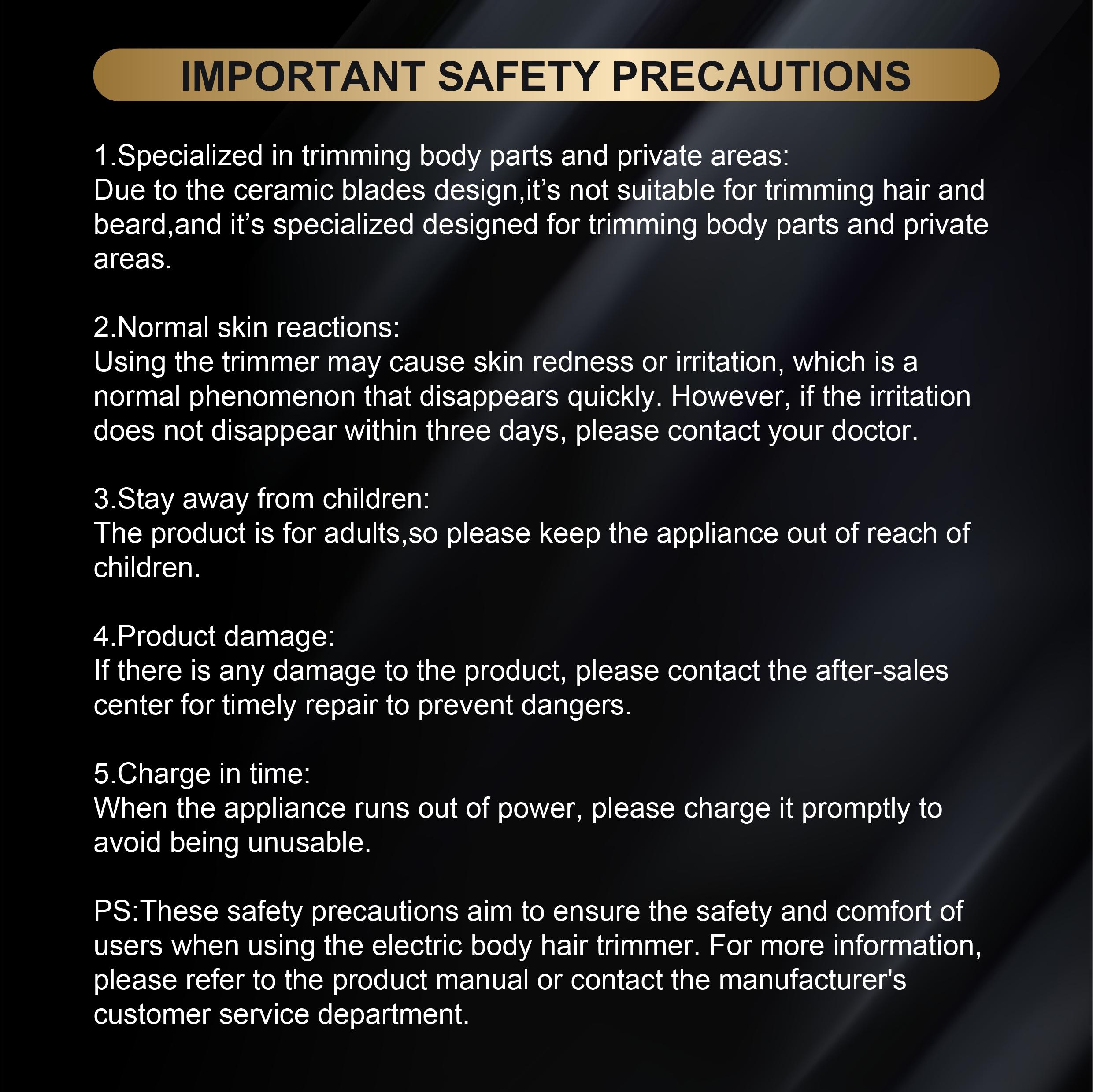 OLOV Anti-Nick Body & Ball Trimmer - Safe Ceramic Blade Groomer for Men