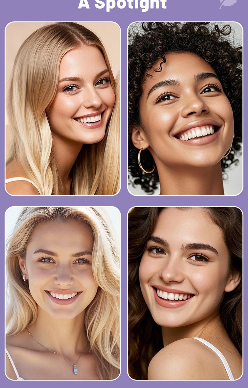 Woadee Teeth Whitening Strips Purple Colour Corrector for Brighter Teeth SP-6H Hydroxyapatite Toothpaste Free 14 Pairs